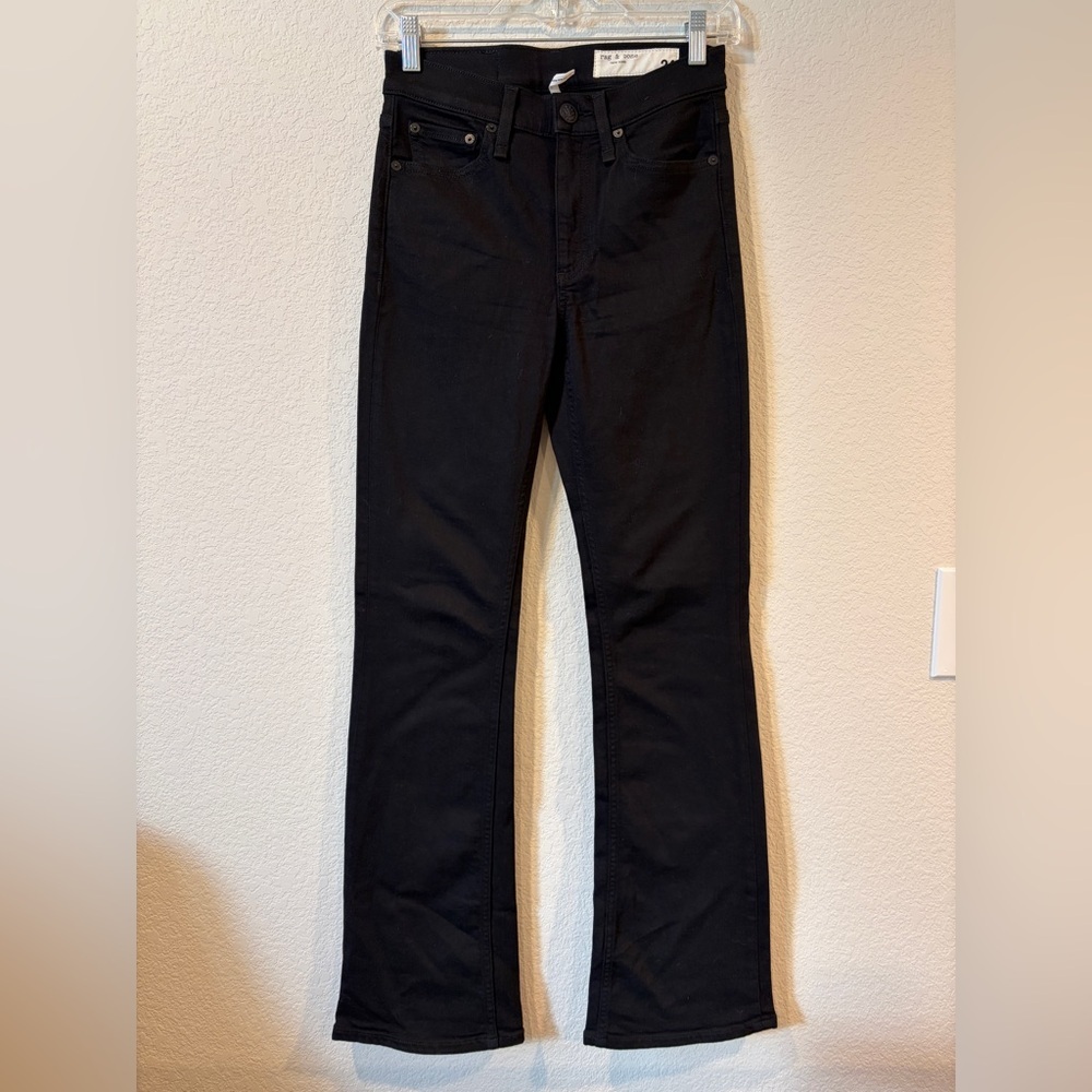 Rag & Bone Women’s Black Peyton Mid-Rise Bootcut Jean - 24